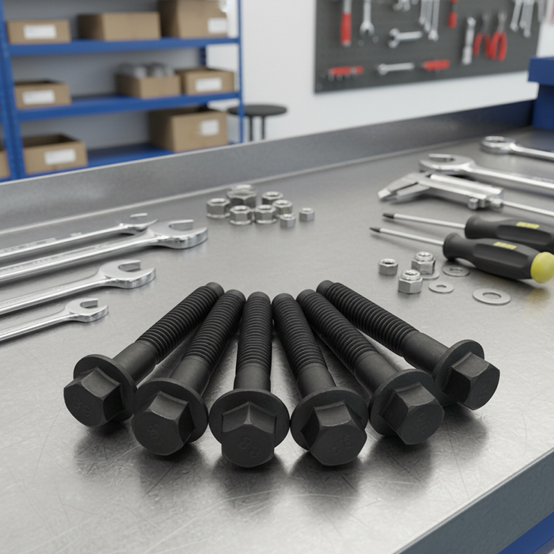 M8×40 Karbon Çelik Sınıf 8.8 Siyah Silindir Kapaklı Flanş Cıvataları M8×40 Karbon Çelik Sınıf 8.8 Siyah Silindir Kapaklı Flanş Cıvataları