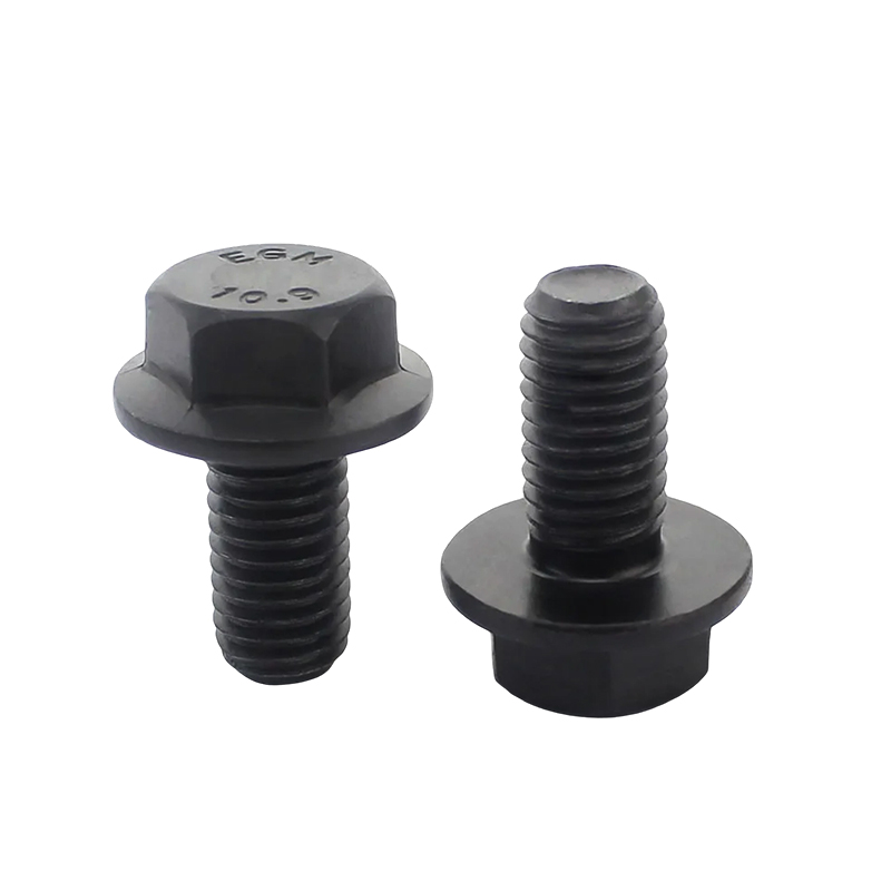 M5*10 Sınıf 8.8 Karbon Çelik Flanşlı Altıgen Başlı Cıvatalar